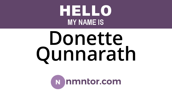 Donette Qunnarath