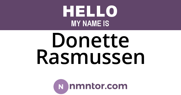 Donette Rasmussen