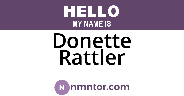 Donette Rattler