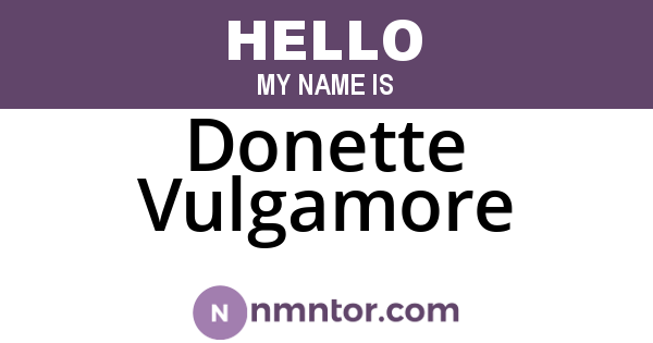 Donette Vulgamore