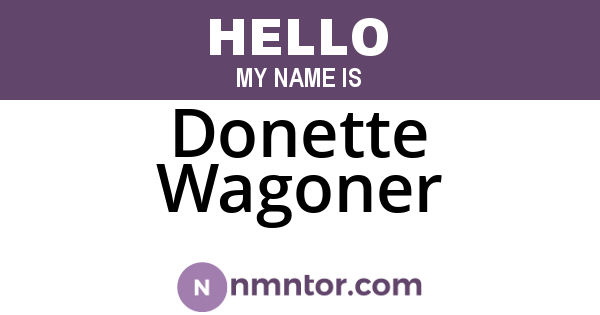 Donette Wagoner