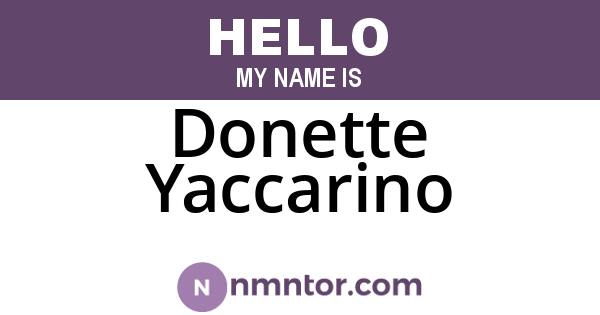 Donette Yaccarino