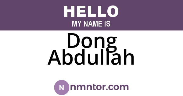 Dong Abdullah