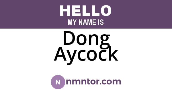 Dong Aycock