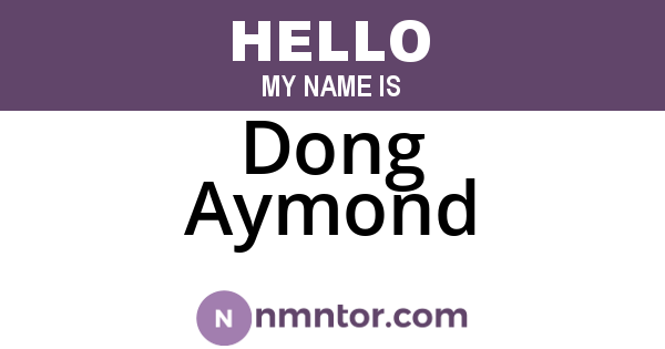 Dong Aymond