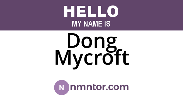 Dong Mycroft