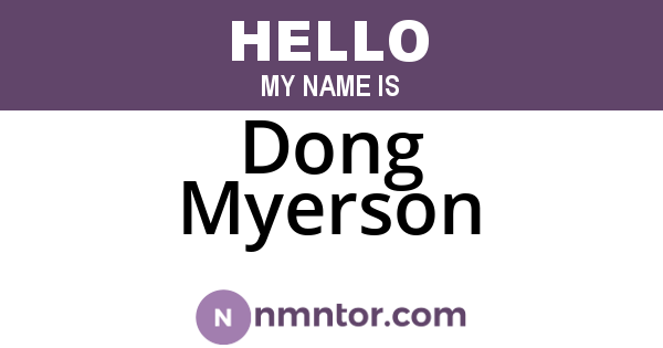 Dong Myerson