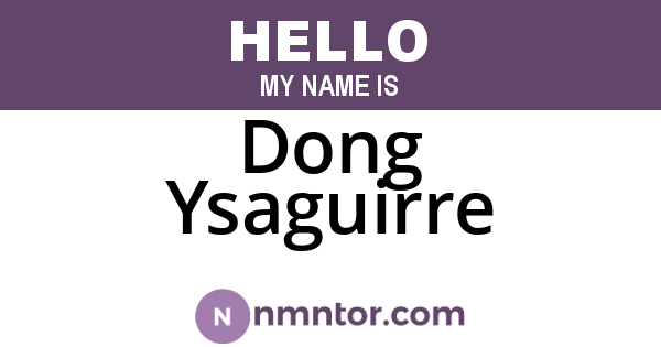 Dong Ysaguirre