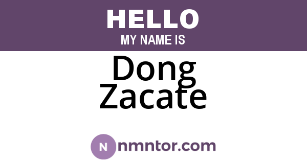Dong Zacate