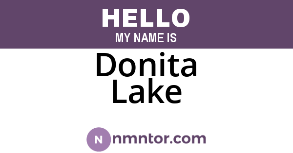 Donita Lake