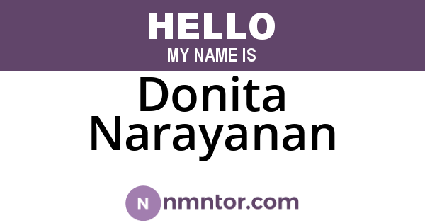 Donita Narayanan