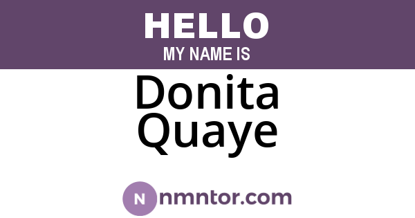 Donita Quaye