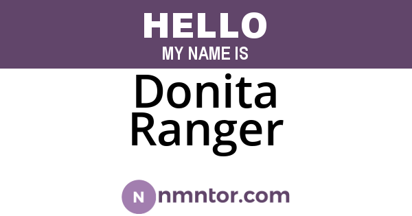 Donita Ranger