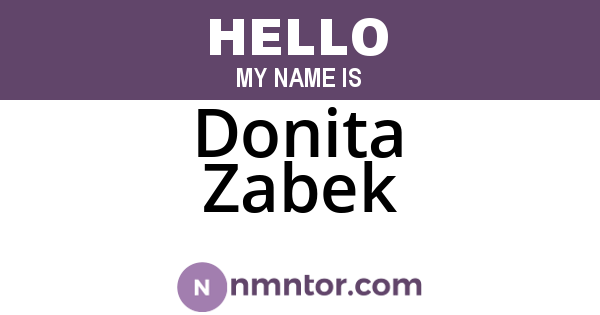 Donita Zabek