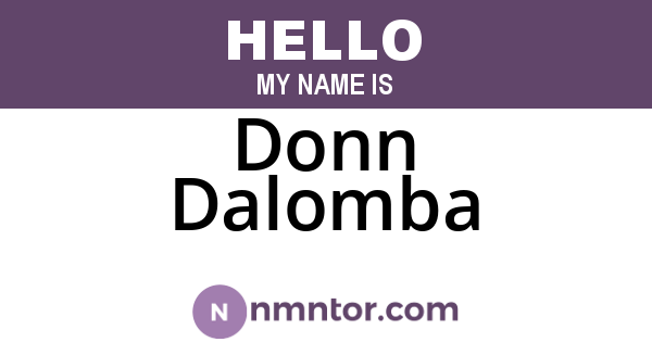 Donn Dalomba