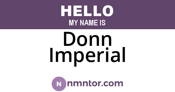 Donn Imperial