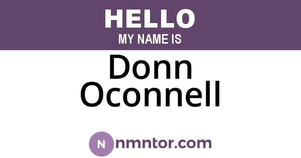 Donn Oconnell