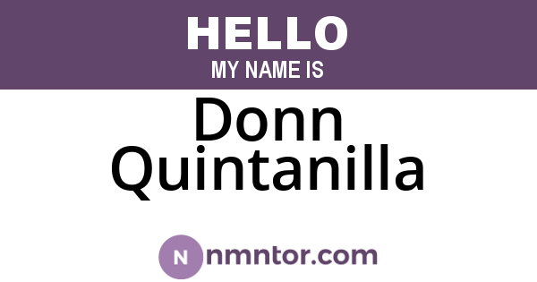 Donn Quintanilla