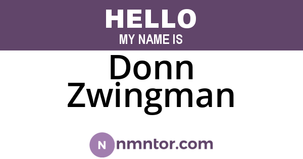 Donn Zwingman