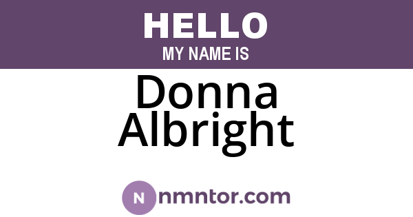 Donna Albright