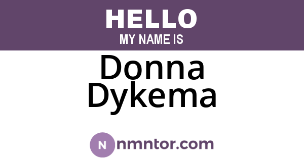 Donna Dykema