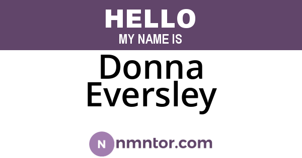 Donna Eversley