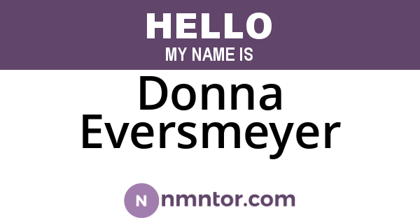 Donna Eversmeyer