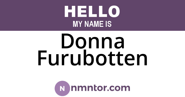 Donna Furubotten