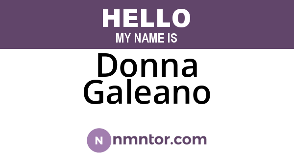 Donna Galeano