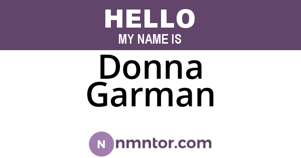 Donna Garman