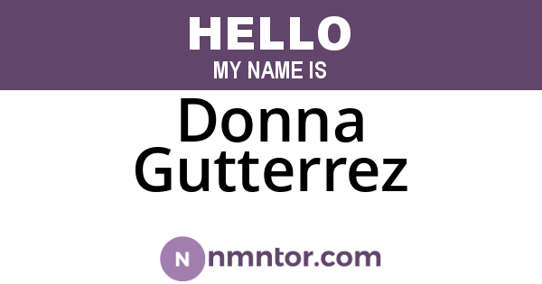 Donna Gutterrez