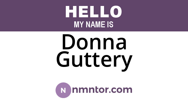 Donna Guttery