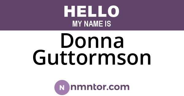 Donna Guttormson