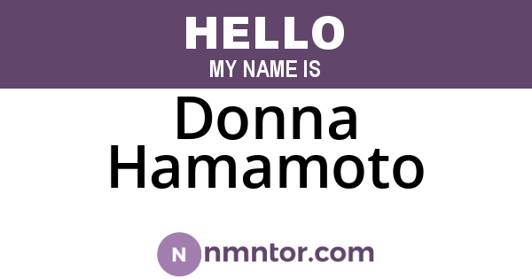Donna Hamamoto