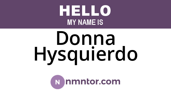 Donna Hysquierdo
