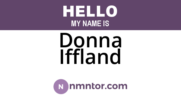 Donna Iffland