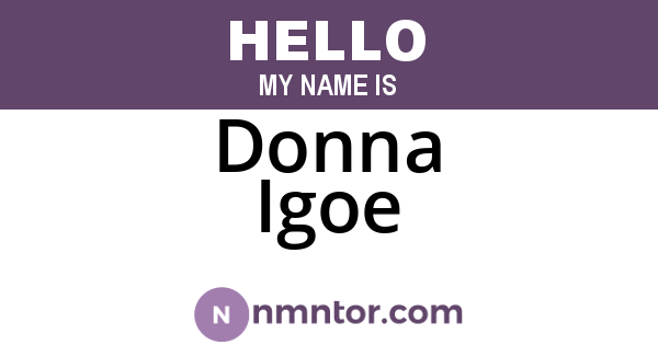 Donna Igoe