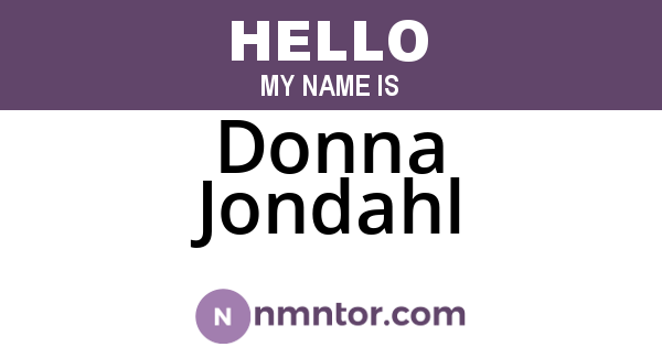 Donna Jondahl