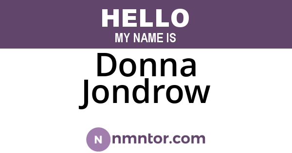 Donna Jondrow