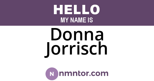 Donna Jorrisch