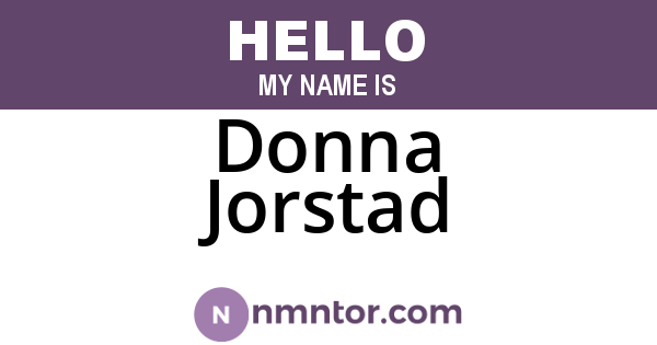 Donna Jorstad