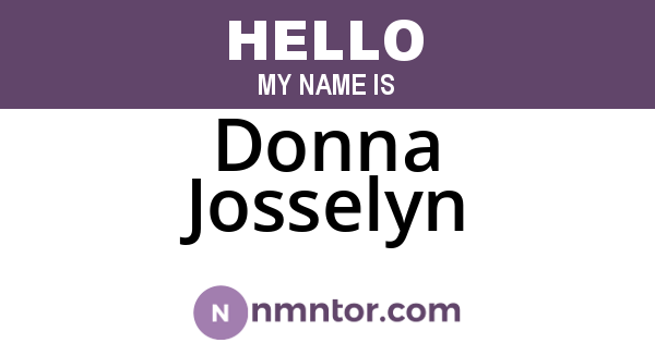 Donna Josselyn