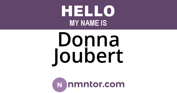 Donna Joubert