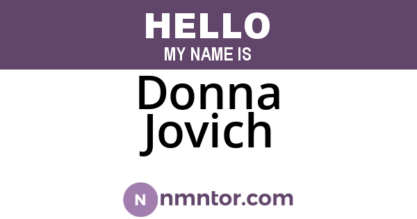 Donna Jovich