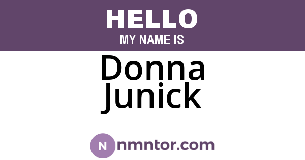 Donna Junick