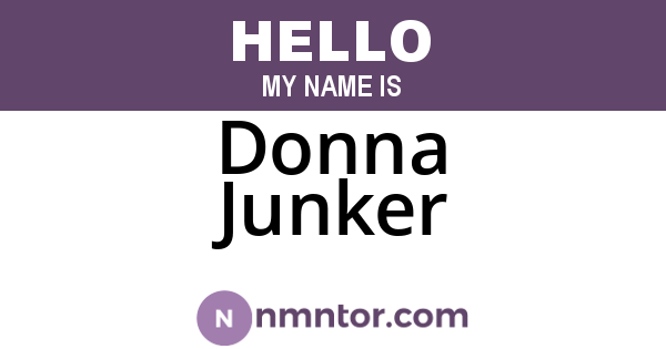 Donna Junker