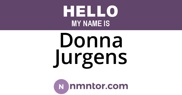 Donna Jurgens