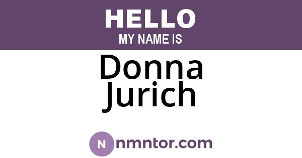 Donna Jurich