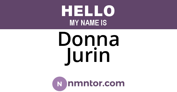 Donna Jurin