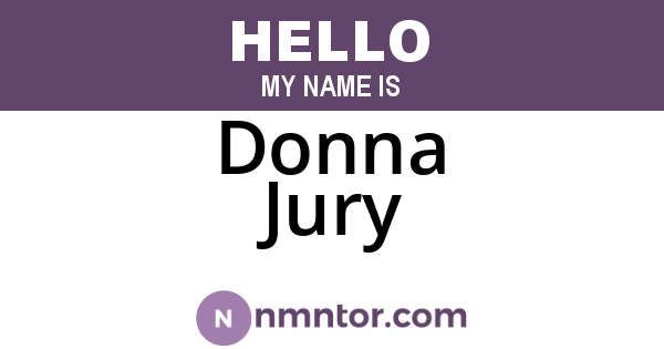 Donna Jury